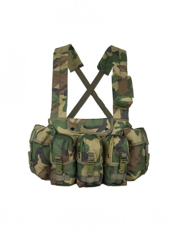 woodland camo chest rig