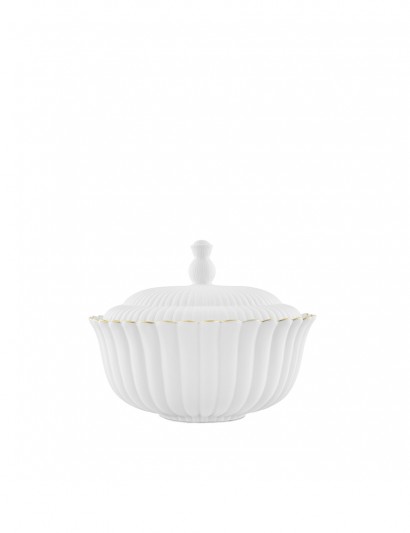 Ceramic Sauce Dip in Blue Stripe