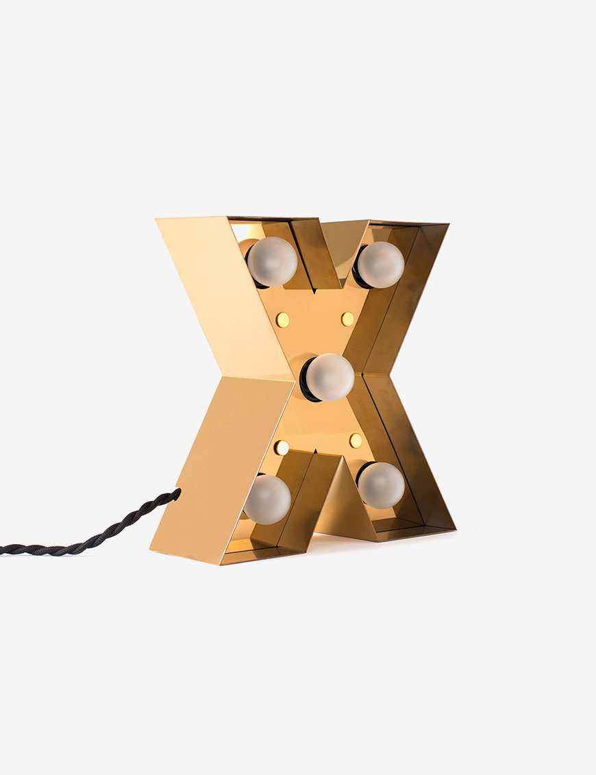 Gold Light Up Letters