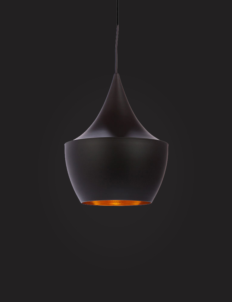 Cubist Crown Hanging Black Lamp, Pendant Light