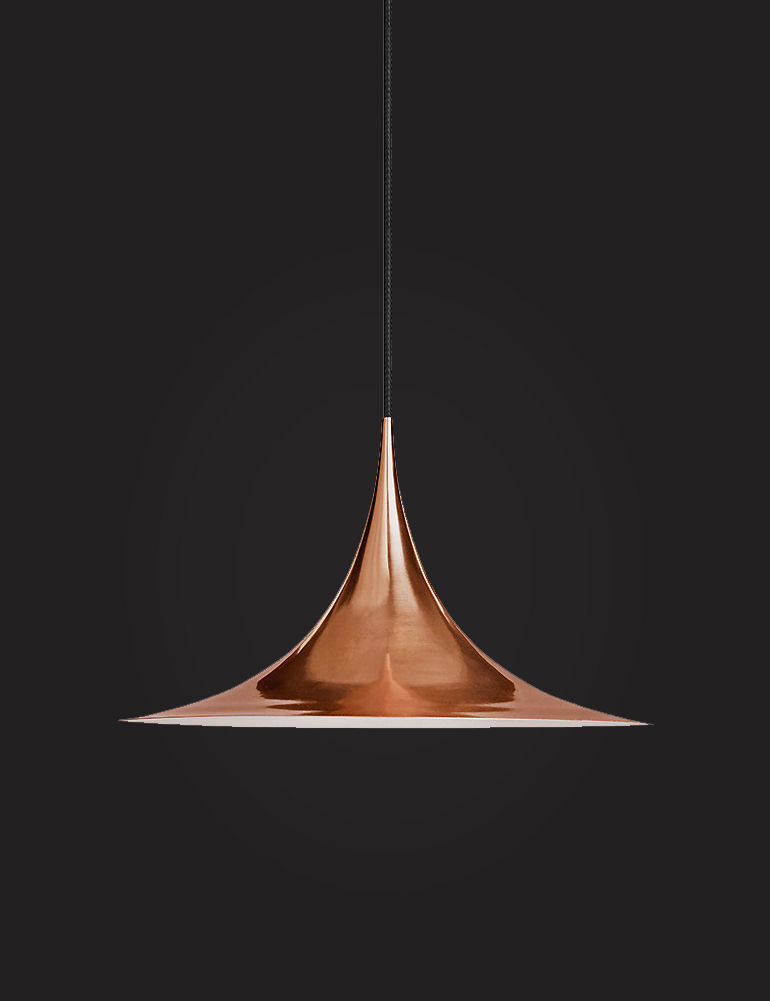 Gubi Semi Pendant Light Glossy Brass