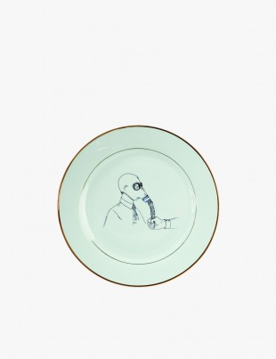 Gold Rimmed Glass Charger Plates