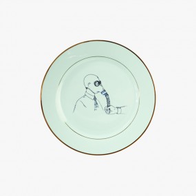 Gold Rimmed Glass Charger Plates