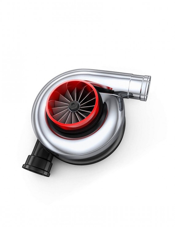 Steel Turbocharger Isolated